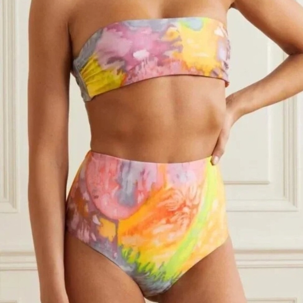 Mara Hoffman Multicolor Bandeau Bikini Set